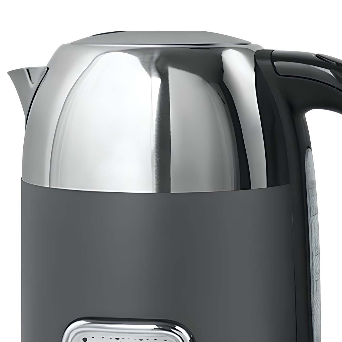 Bouilloire en acier inoxydable Muse 1.7L au design rétro gris
