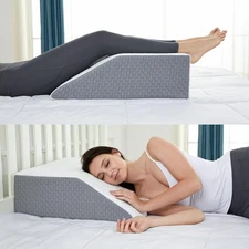 Bed Wedge Elevated Leg Pillow, High-Density Leg Rest Elevating Foam Wedge, Su...