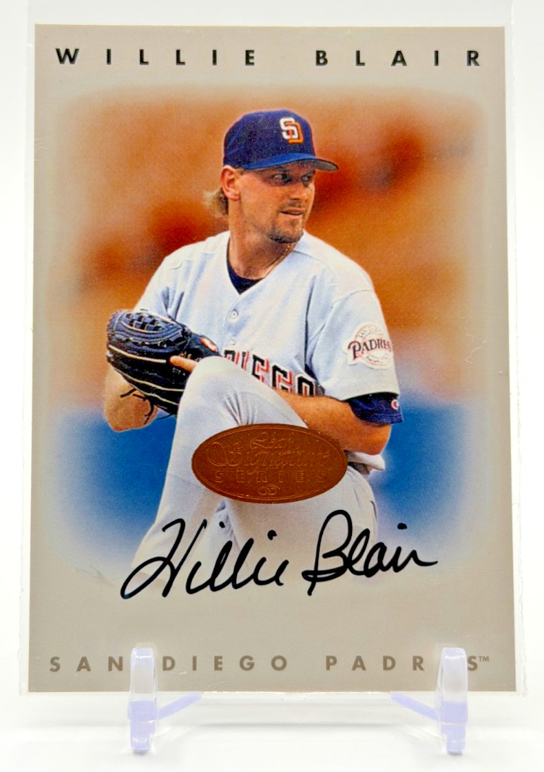 1996  Leaf SIGNATURE SERIES BRONZE AUTOGRAPH Willie Blair  San Diego Padres