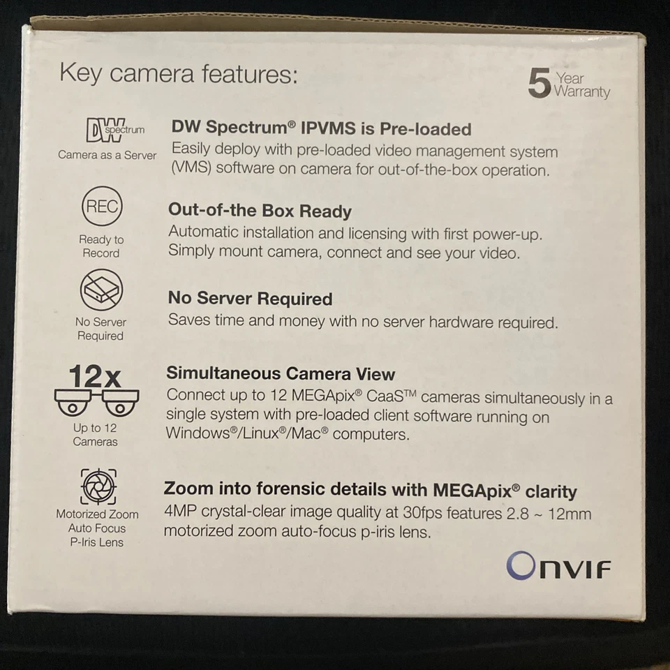 DWC-MV84WiAC2 Surface mount Dome IP Camera. 4 Mp Network IR Dome, 2.8-12mm - Image 4 of 4