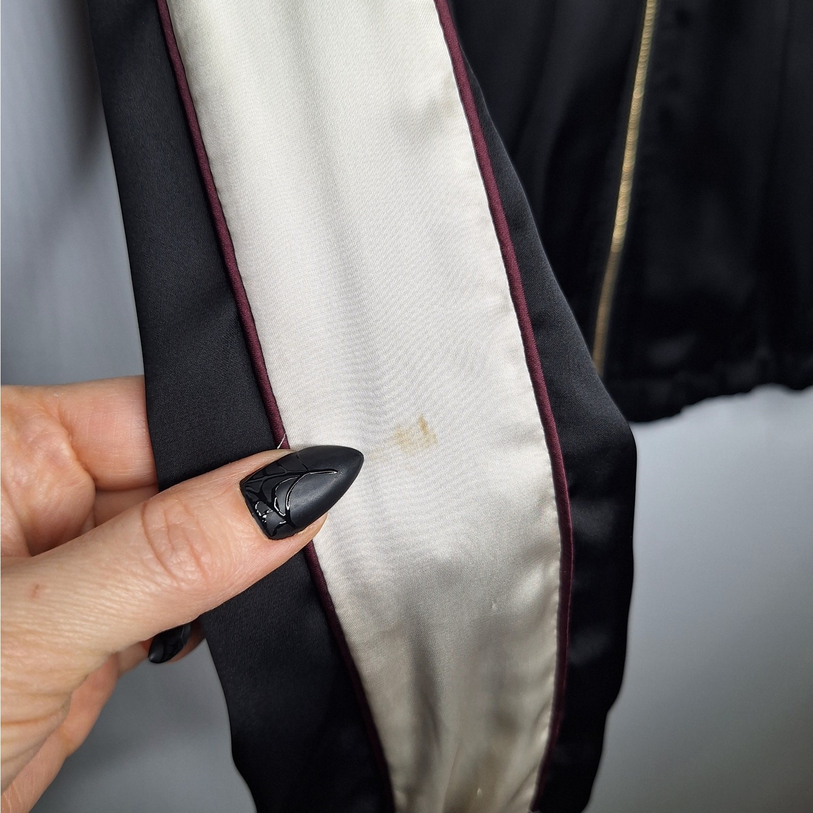 H&M Satin Souvenir Bomber Jacket 6 Embroidered Tiger Floral Chinoiserie Tumblr thumbnail 6