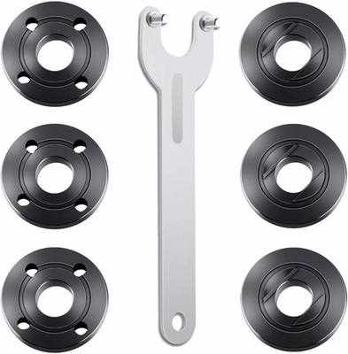 7PCS Angle Grinder Nut Angle Grinder Wrench Kit 5/8-11 Flange Metal Lock Nut for