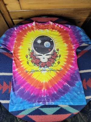 Vintage 1992 Liquid Blue Grateful Dead Space Your Face Tie Dye T Shirt Mens XL