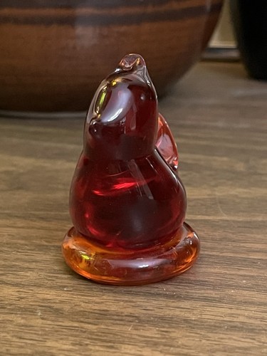 Vintage 1990’s Cardinal of Love Cadmium Glow Glass Bird Figurine Signed W. Ward - Picture 3 of 11