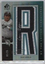 2007 SP Authentic By the Letter Signatures 2/25 Dan Uggla (Letter R) Auto 0n64
