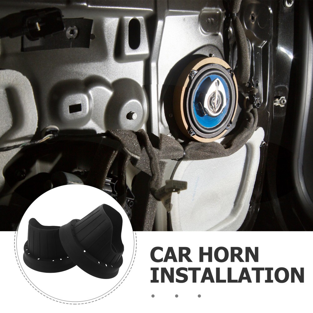  2PCS Car Door Speaker Cover - 6.5 Inch Silicone Protection Baffle - Waterproof