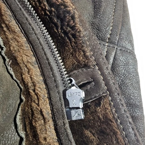 Gimo's Chocolate Brown Super Soft Shearling Jacket 52/L Made In Italy image 9