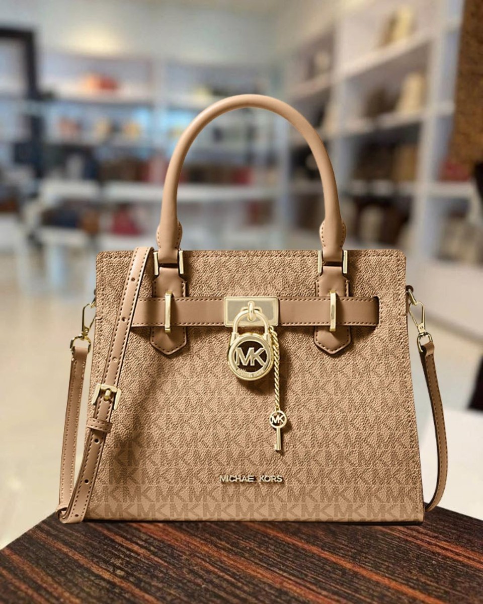 Michael Kors Hamilton Women Small MK Logo Crossbody Satchel Purse 