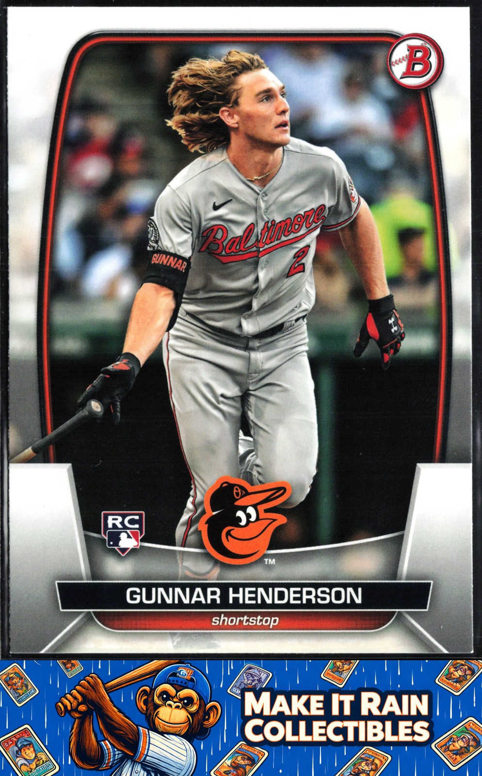 Gunnar Henderson 2023 Bowman #65 Baltimore Orioles Rookie RC