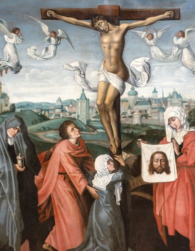 Grande Crocifissione XVI secolo olandese - ROGIER VAN DER WEYDEN (1399-1464) - Foto 9 di 18