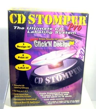 CD Stomper Pro The Ultimate CD Labeling System Click'N Design 3D  New PC & Mac