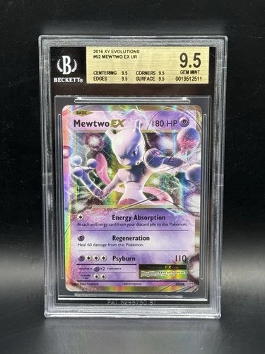 2016 Evolutions Pokemon Mewtwo Ex UR BGS 9.5