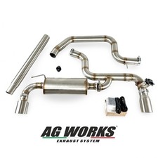 Cat Back Centrale Scarico Inox VW Volkswagen Golf GTI MK 7.5 Valvola - AG Works
