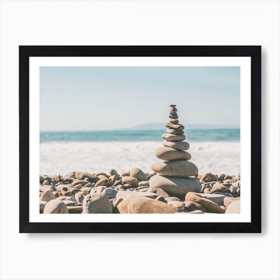 Beach Cairns Kunstdruck gerahmt Wandbild Poster Leinwanddruck Bild
