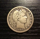 1907-O Barber Silver Quarter, VF. Full LIBERTY! B80