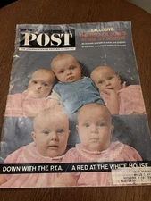 The Saturday Evening Post May 2 1964 Vintage Magazine Fischer Quints Coke Ad B1