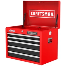Craftsman 2000 Series 26-In 5-Drawer Steel Tool Chest - Red/Black