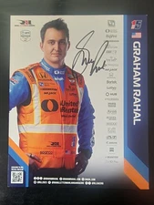 GRAHAM RAHAL ***AUTOGRAPHED*** #15 UNITED RENTALS INDY CAR HERO CARD #2W