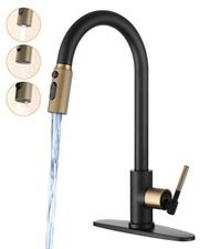 RALANDA Black and Gold Kitchen Faucet for RV Bar Sink, Standard,
