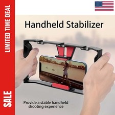 Handheld Video Stabilizer Rig Phone Cage Holder With Cold Shoe Mount For