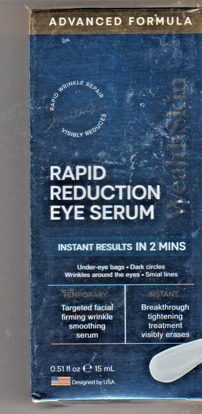 Wealthskin Rapid Reduction Eye Serum, Advanced Formula under Eye Cream Lot of 2