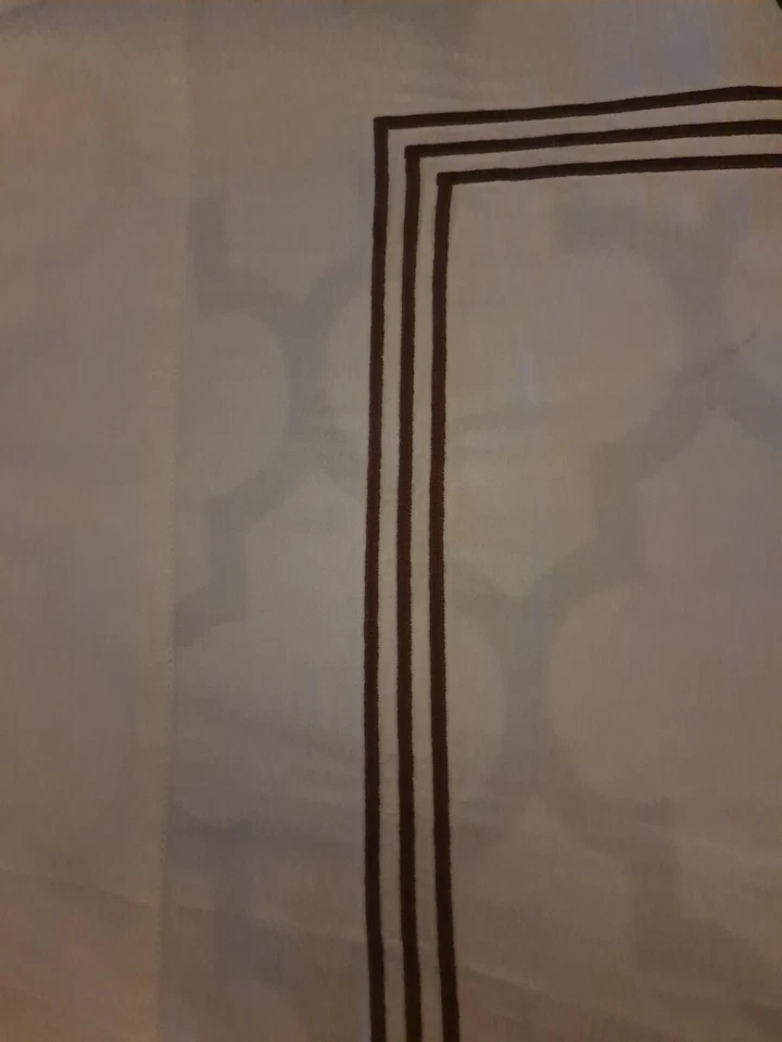 Gracious Home N Y ржаво-коричневый 3 полоски плоская простыня 100% египетский хлопок Италия  - Изображение 2 из 4