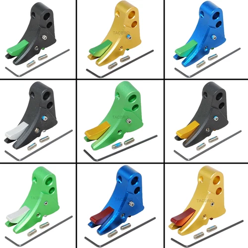 Color Anodized Aluminum Trigger Shoe + Safety For G17 G19 G22 G23 G26 G43 G43x