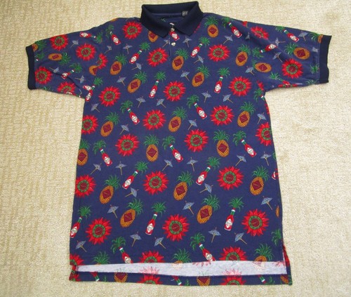 Tabasco Hemd Herren Extra Large Blau Kurzarm All Over Print Ananas Aloha