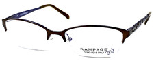 RAMPAGE R174 BRN NOS Brown/Purple Half Rimless Eyeglasses Frame 51-17-135