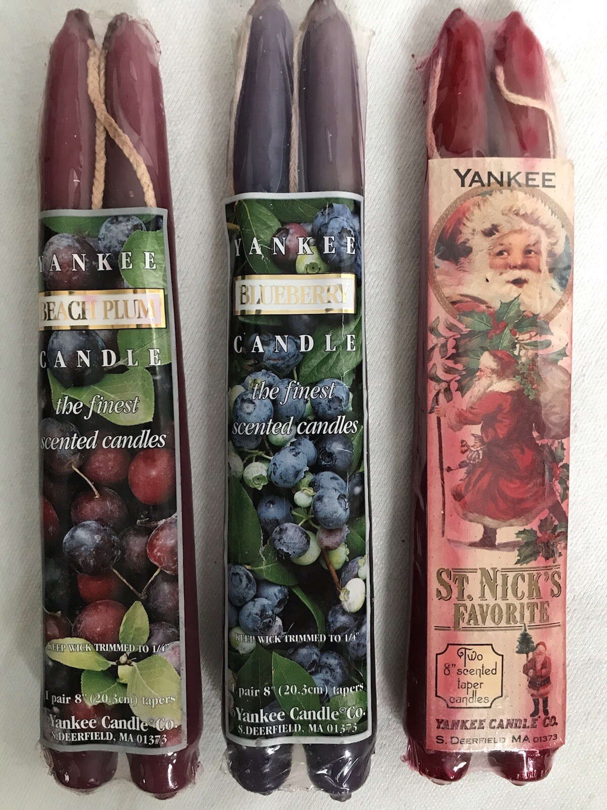 PICK ONE PAIR NewYankee Candle Pair of Tapers Candles 8" All Natural