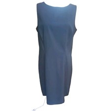 AB Studio Black Sleeveless Midi Classic Black Dress 14 NWT Career Wedding