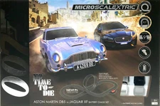 2020 Micro Scalextric Bond 007 No Time To Die G1161 HO Slot Car Battery RACE SET