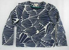 J Crew Womens 12 Blue White Blazer Coat Jacket Long Sleeve Button Up