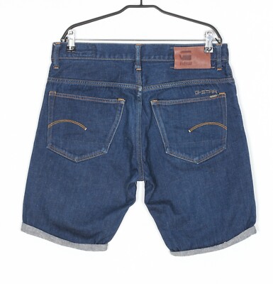 G-STAR 3301 STRAIGHT ½ Jeans Denim Shorts Men Size W33 DZ6352 - Main Image