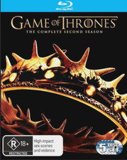 Game of Thrones Complete Season 2 (Blu-ray, 2012) Second Series Two - REGION B