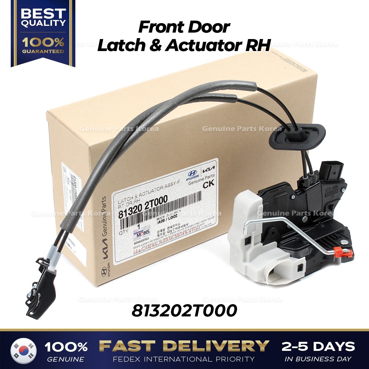 ⭐Genuine⭐ Front Door Latch & Actuator RH 813202T000 for Kia