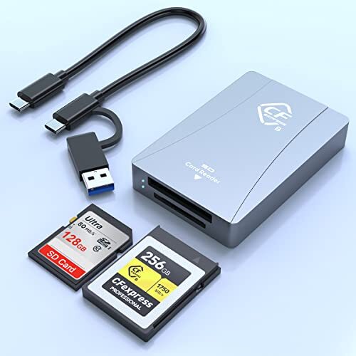 Lettore di schede CFexpress Tipo B Lettore di schede SD USB 3.2 Gen 2 (p1r)