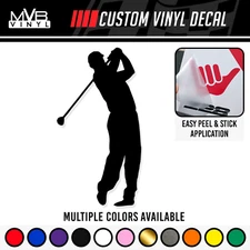 Golfer Vinyl Decal Sticker | Golf Swing Player Pro Club Tiger PGA Eagle 434