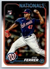 2024 Topps Series 1 JOSE FERRER #85 Washington Nationals Rookie RC