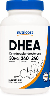 Nutricost Gluten Free, Soy Free DHEA 50Mg, 240 Capsules