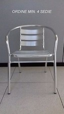 SEDIA IMPERMEABILE ALLUMINIO CAPRI 3S ESTERNO GIARDINO BAR RISTORANTE IMPILABILE