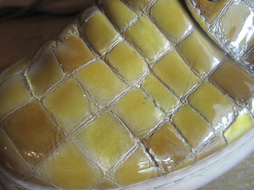 Helle Comfort by Romu's Gold Metallic Croc Lace Up Sneakers Casual Shoes 39 -8 - Picture 7 of 10