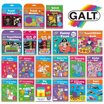 Galt Aktivitätsbücher für Kinder - Ausmalbilder Aufkleber Handschrift Zahlen Alphabet