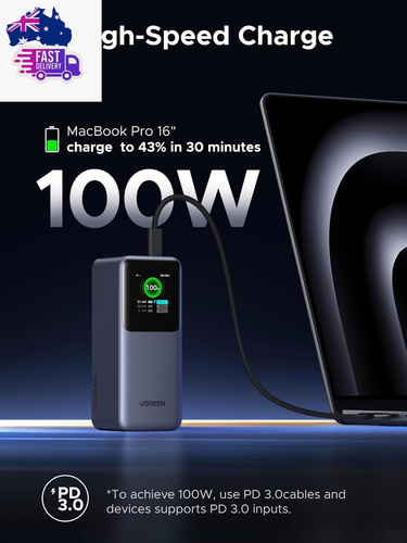 130W Nexode Power Bank 20000Mah Fast Charging 3-Port USB C Laptop Portable Charg - Picture 2 of 12