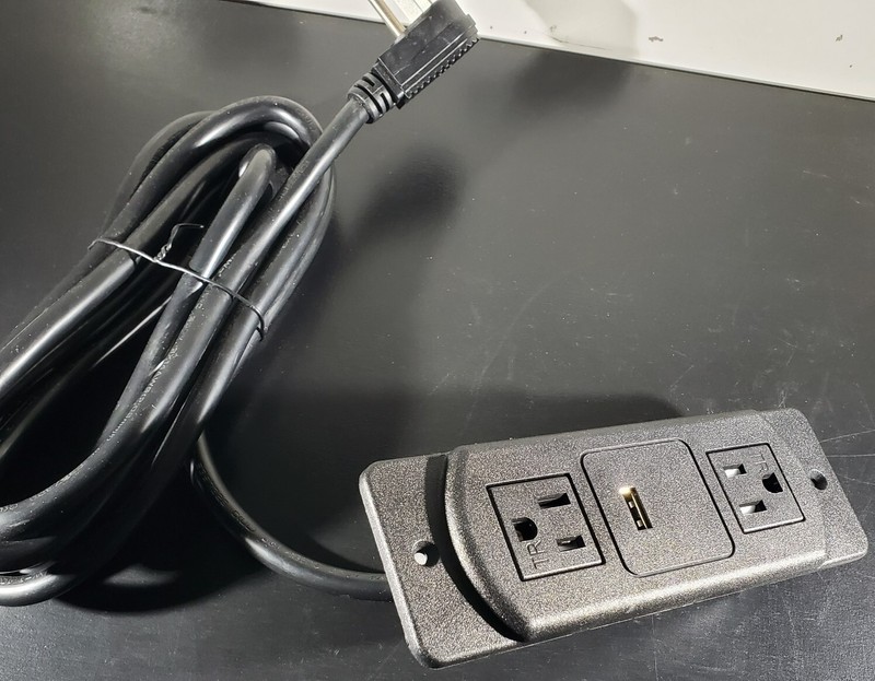 2 Jenson Built-in Power Outlets with 2 AC Outlets & 1 USB Set Furniture use