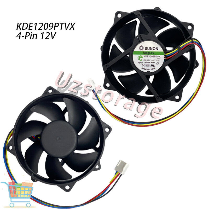 Landbrugs Pickering Mistillid SUNON MagLev KDE1209PTVX 90mm / 80mm x 25mm CPU Round Cooling Fan 12V 7.0W  4-Pin | eBay