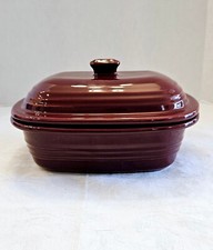 PAMPERED CHEF 3.1 QT STONEWARE DEEP BAKER & LID DUTCH OVEN ROASTER CRANBERRY