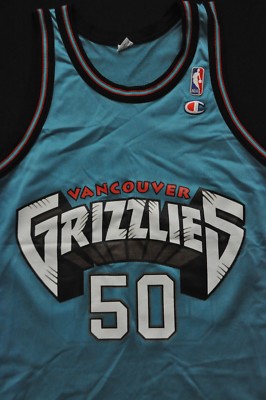 Bryant Reeves Vancouver Grizzlies Champion Jersey Teal Blue NBA