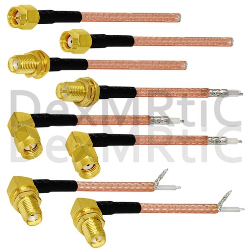 1PC SMA Wtyczka / Gniazdo / RP Gniazdo wtyczkowe RG316 Kabel Inny koniec Odsłonięty / Widelec Lutowanie 6" - Zdjęcie 2 z 14