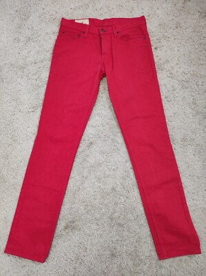 Hollister Jeans Denim Rot Classic Gr. 32/34 Sommer 100% Baumwolle